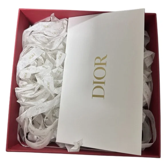 Dior Lunar New Year Gift Storage Box Red & Gold Logo 7.75 in x 7.75 in x 4in NEW - Picture 5 of 5